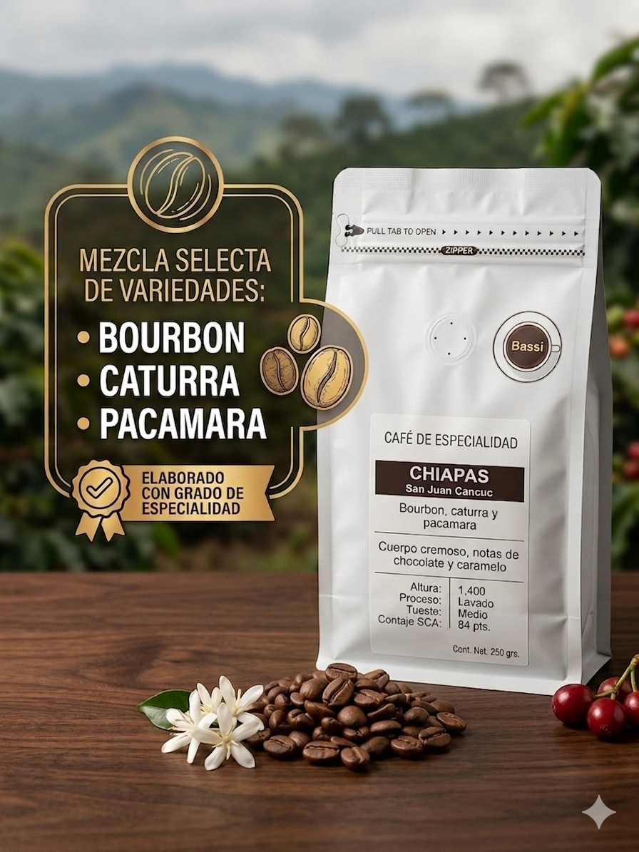 Café de especialidad | CHIAPAS | Bourbon, Caturra y Pacamara